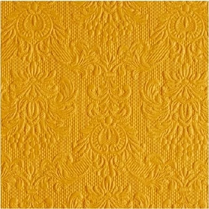 Szalvéta Ambiente Elegance Elegance ocher dombornyomott papírszalvéta 25x25cm,15db-os