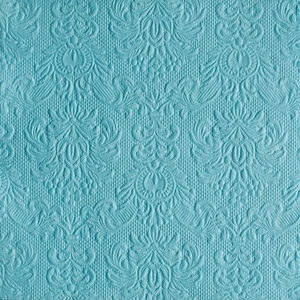 Szalvéta Ambiente Elegance Light Petrol dombornyomott 33x33cm 3rétegű 15db/csom