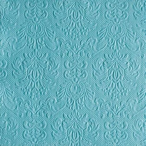 Szalvéta Ambiente Elegance Light Petrol dombornyomott 40x40cm,15db-os