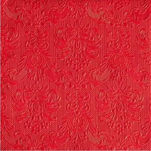 Szalvéta Ambiente Elegance red dombornyomott 40x40cm,15db-os