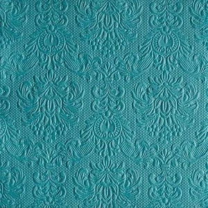 Szalvéta Ambiente Elegance Petrol dombornyomott 40x40cm,15db-os