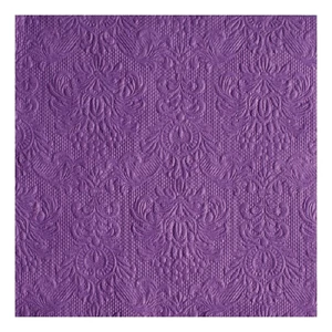 Szalvéta Ambiente Elegance Purple ag dombornyomott 33x33cm 3rétegű 15db/csom