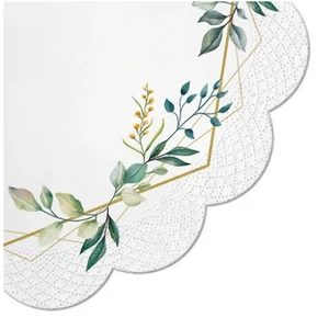 Szalvéta 33x33cm PAW esküvői Leaves Frame 12db/csomag