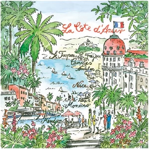 Szalvéta Ambiente Elegance Cote d' Azur dombornyomott 33x33cm 3rétegű 15db/csom