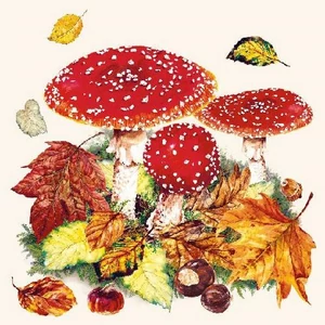 Szalvéta Ambiante Fly Agaric papírszalvéta 33x33cm,20db-os