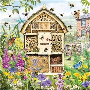 Szalvéta Ambiante méhecskés Bee hotel papír papírszalvéta 33x33cm,20db-os