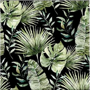 Szalvéta Ambiante Jungle leaves black papírszalvéta 25x25cm,15db-os