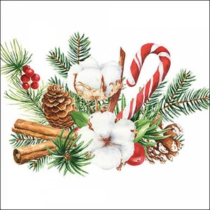 Szalvéta Ambiante Christmas arrangement papír papírszalvéta 33x33cm,20db-os