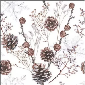 Szalvéta Ambiante Pine cones papírszalvéta 25x25cm,15db-os