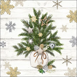 Szalvéta Ambiante Decorated Branches papír papírszalvéta 33x33cm,20db-os