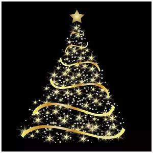 Szalvéta Ambiente karácsonyi Shining Tree black 33x33cm, 20db/csomag