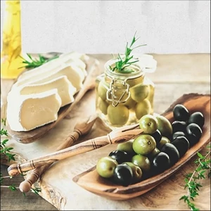 Szalvéta Ambiante Olives and Cheese papírszalvéta 33x33cm,20db-os