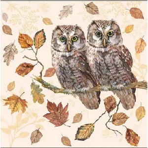 Szalvéta Ambiente baglyos 25x25cm, 3 rétegű,20db/csomag Owl Couple