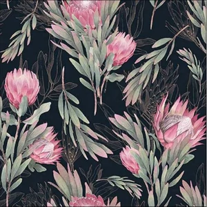 Szalvéta Ambiante virágos Protea black papírszalvéta 33x33cm,20db-os