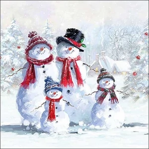 Szalvéta Ambiante Snowman With Hat papírszalvéta 33x33cm,20db-os