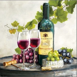 Szalvéta Ambiante őszi Red wine papírszalvéta 25x25cm,15db-os