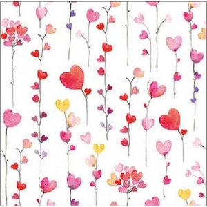 Szalvéta Ambiente szívecskés Pattern 25x25 3rétegű, 20db/csomag 12518125