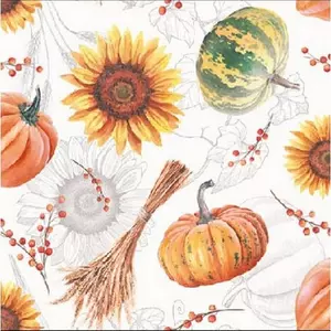 Szalvéta Ambiente őszi 25x25cm, 3 rétegű,20db/csomag Pumpkins