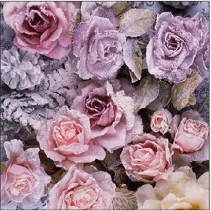 Szalvéta Ambiante Winter Roses papírszalvéta 25x25cm,15db-os