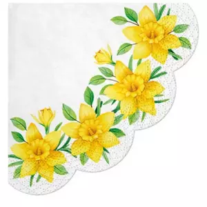 Szalvéta Paw virágos 32cm 12db/csomag 3rétegű Daffodils in Bloom