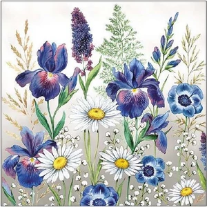 Szalvéta Ambiante Mixed Meadow Flowers papírszalvéta 33x33cm,20db-os