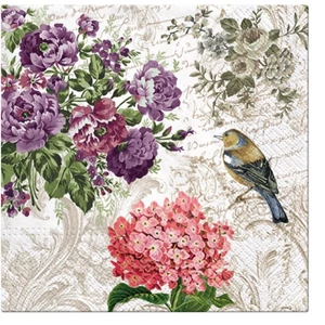 Szalvéta Charming Garden 33x33cm 3rétegű 20db/csomag