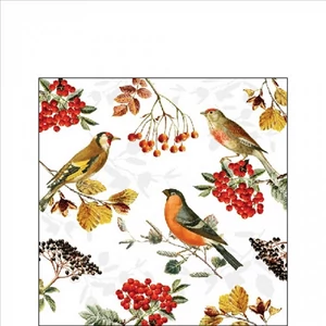 Szalvéta 25x25cm Autumn birds 3rétegű 20db/csomag