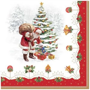 Szalvéta karácsonyi , Nostalgic Christmas papírszalvéta 33x33cm,20db-os