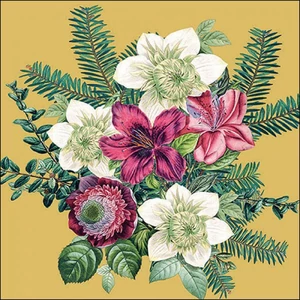 Szalvéta Ambiante Azalea and helleborus godl papír papírszalvéta 33x33cm,20db-os