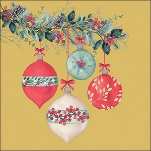 Szalvéta Ambiante Berry baubles godl papír papírszalvéta 33x33cm,20db-os