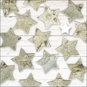 Szalvéta Ambiante Birch Stars papír papírszalvéta 33x33cm,20db-os