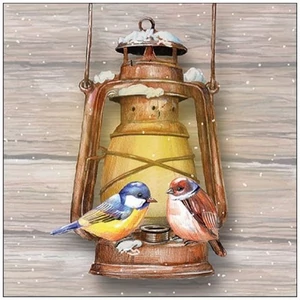 Szalvéta Ambiante Bird on lamp papír papírszalvéta 33x33cm,20db-os