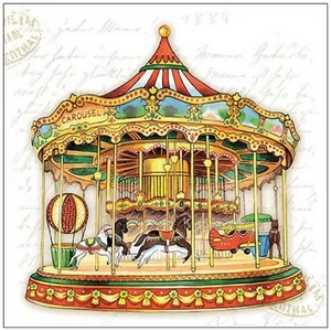 Szalvéta Ambiante Carousel papír papírszalvéta 33x33cm,20db-os
