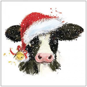 Szalvéta Ambiante Christmas cow bell 20db-os papírszalvéta 25x25cm,15db-os