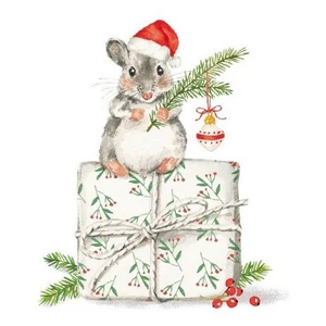 Szalvéta karácsonyi Christmas Fridolin papírszalvéta 33x33cm,20db-os