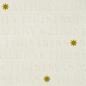 Szalvéta karácsonyi Christmas letters off white papírszalvéta 33x33cm,20db-os