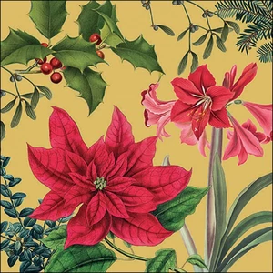 Szalvéta Ambiante Christmas plants godl papír papírszalvéta 33x33cm,20db-os