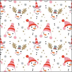 Szalvéta Ambiante Funny snowmen 20db-os papírszalvéta 25x25cm,15db-os