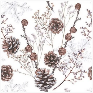 Szalvéta Ambiante Pine cones papírszalvéta 33x33cm,20db-os