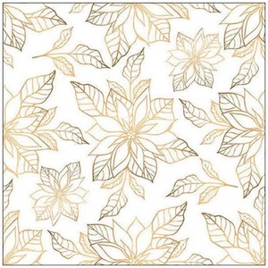 Szalvéta Ambiante Poinsettia outline godl papírszalvéta 33x33cm,20db-os