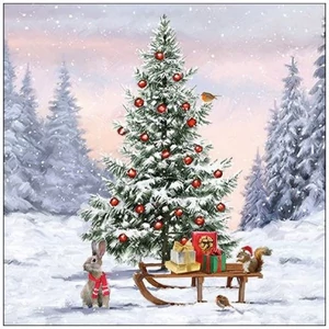 Szalvéta Ambiante Winter Animals 20db-os papírszalvéta 33x33cm,20db-os