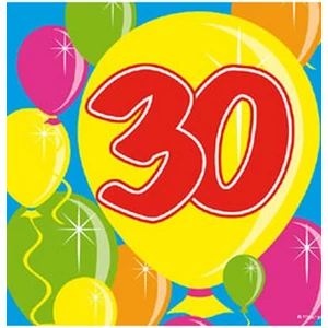 Szalvéta Party Szülinapi 30 25x25cm 3 rétegű 20lap/cs