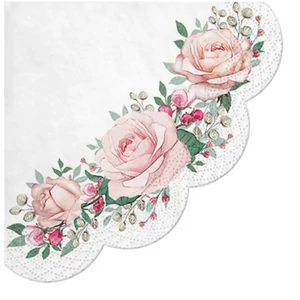 Szalvéta 33x33cm Paw Gorgeous Roses papírszalvéta 33x33cm,20db-os