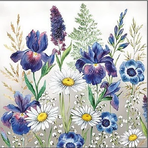 Szalvéta Ambiante Mixed Meadow Flowers papírszalvéta 25x25cm,15db-os