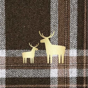 Szalvéta PPD szarvasos Check brown and Deer papírszalvéta 33x33cm,20db-os