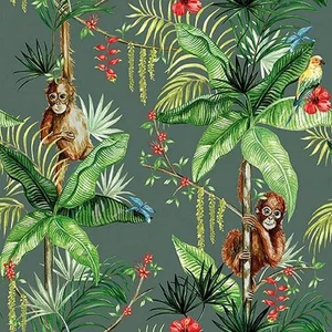 Szalvéta Ambiante Orangutan Green papírszalvéta 33x33cm,20db-os
