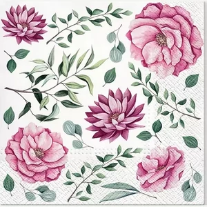 Szalvéta 33x33cm Tete á Tete 33 x 33 cm, 20 db Virág mintás TL704200