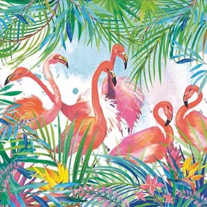 Szalvéta Ti-Flair Flamingos 33x33cm, 3rétegű, (20db/csomag) 340111 szalvéta.