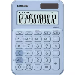 SzámoLógép Casio MS-20UC LB asztali számológép 12digites világos kék