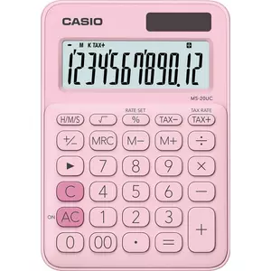 SzámoLógép Casio MS-20UC PK asztali számológép 12digites pink